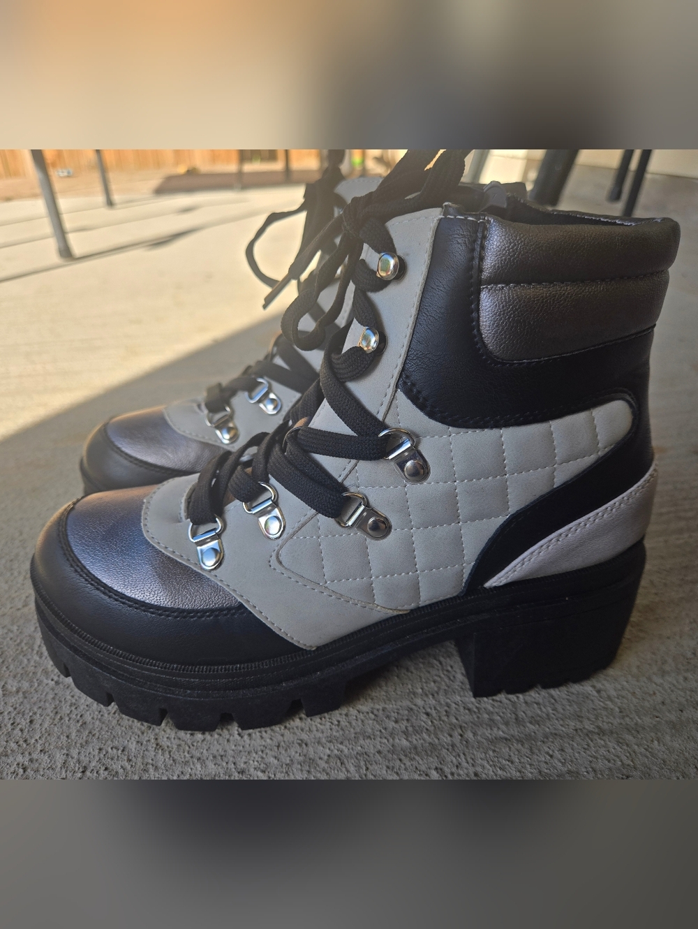 Sugar Calling Metallic Hiker Boots